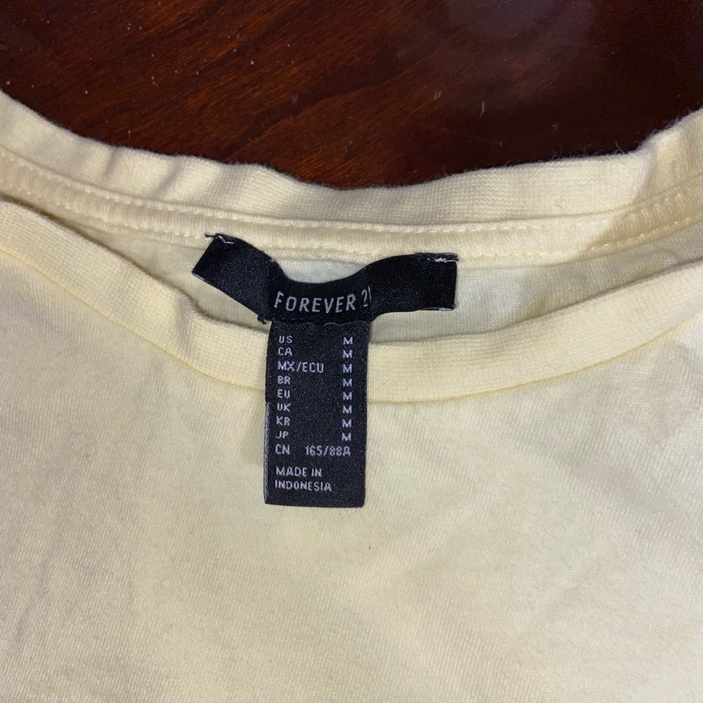 Forever 21 Crop Top, pale yellow